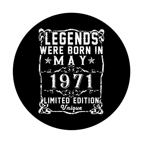 Ofertas en regaloscumple.com Cumpleaños Mayo 1971 Edición Limitada Regalo Legend May PopSockets PopGrip