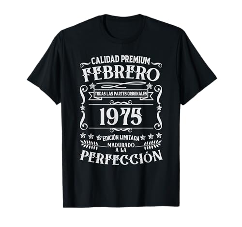 Comprar 50 Regalos cumpleaños Nacido en Febrero 1975 Vintage 50 años Camiseta Top Precio 2025 | regaloscumple.com