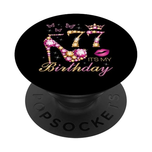 Comprar Promoción 77 Es mi cumpleaños 77 años es mi cumpleaños número 77 PopSockets PopGrip Adhesivo Rebajas 2025 | regaloscumple.com