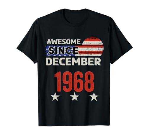 Comprar Impresionante bandera vintage diciembre Regalos 1968 diciembre 1968 Camiseta Top Precio 2025 | regaloscumple.com