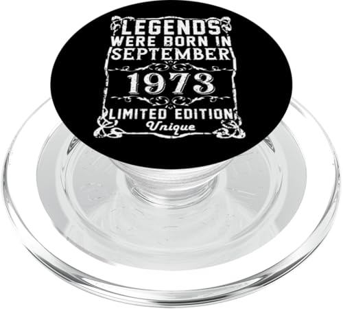 Consigue ahora Cumpleaños Septiembre 1973 Ideas para regalar Edición Limitada Regalo Vintage PopSockets PopGrip para MagSafe Rebajas 2025 | regaloscumple.com