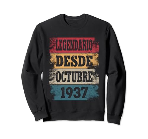 Consigue ahora Legendario Desde Octubre 1937 - Ideas para regalar Cumpleaños 87 Años Sudadera Rebajas 2024 | regaloscumple.com