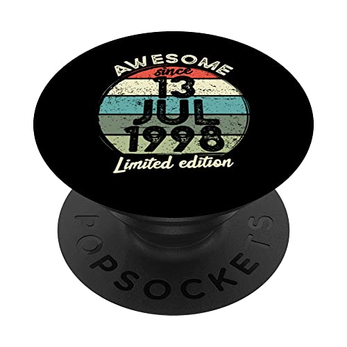 Consigue ahora Camiseta cumpleaños 25 años Navidad 13 julio 1998 25 cumpleaños PopSockets PopGrip Intercambiable Ofertas 2024 | regaloscumple.com