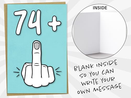 Ofertas en regaloscumple.com Mug Monster Tarjeta de 75 cumpleaños 74 + 1 divertida