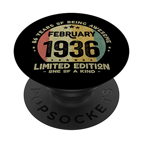 Comprar Regalo 86 Cumpleaños años Cumpleaños Hombre Mujer - Febrero 1936 PopSockets PopGrip Intercambiable Ofertas 2025 | regaloscumple.com