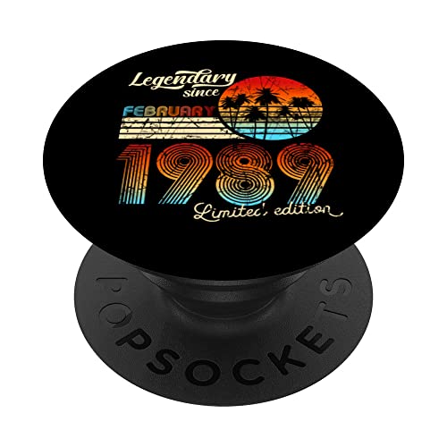 Consigue ahora Cumpleaños Legendario Desde Cumpleaños Febrero De 1988 Regalo. PopSockets PopGrip Intercambiable Ofertas 2025 | regaloscumple.com