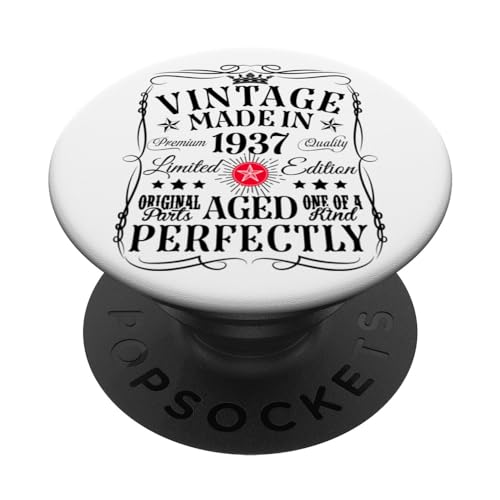 Comprar Decoraciones vintage 87 cumpleaños vintage 1937 87 cumpleaños PopSockets PopGrip Intercambiable Top Ideas para regalar Precio 2025 | regaloscumple.com