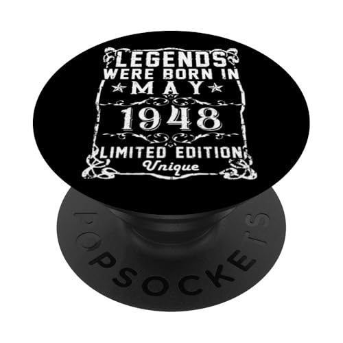 Comprar Cumpleaños Mayo 1948 Edición Limitada Regalo BlackFriday Legend May PopSockets PopGrip Adhesivo Rebajas 2025 | regaloscumple.com