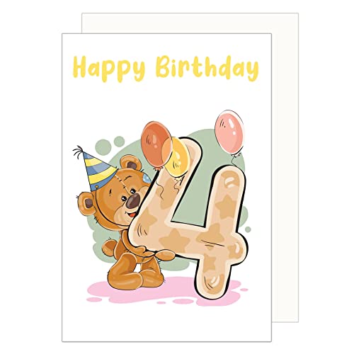 Consigue ahora Edition Seidel Tarjeta Cumpleaños felicitación cumpleaños para 4º cumpleaños con sobre. Tarjeta felicitación cumpleaños infantil Billet Happy Birthday Joven y niñas (G3375 SW023) Top Precio 2024 | regaloscumple.com