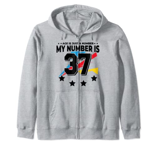 Comprar Age Is Just Number - Deportes 37 años edad divertido Ideas para regalar cumpleaños 37 Sudadera con Capucha Top Precio 2025 | regaloscumple.com