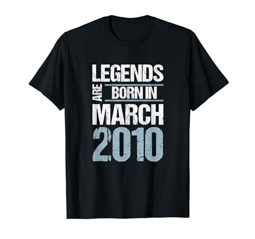Comprar Las leyendas nacieron en Ideas para regalar marzo 2010 Cumpleaños Camiseta Top Precio 2024 | regaloscumple.com