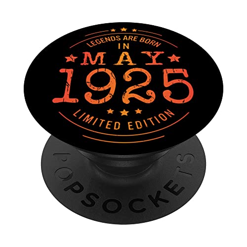 Consigue ahora Cumpleaños Mayo 1925 Edición Limitada Regalo Legend Catálogo May PopSockets PopGrip Intercambiable Top Precio 2024 | regaloscumple.com