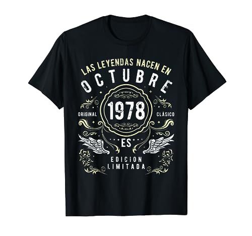 Comprar Las Leyendas Nacen En Octubre BlackFriday 1978 Camiseta Ofertas 2025 | regaloscumple.com