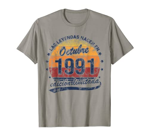 Comprar Cumpleaños Leyendas Octubre 1991 Mujer Navidad Hombre Camiseta Rebajas 2024 | regaloscumple.com