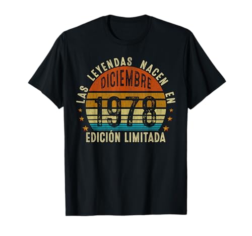Comprar 46 años Cumpleaños Hombre Regalos Regalo Diciembre 1978 Camiseta Ofertas 2024 | regaloscumple.com