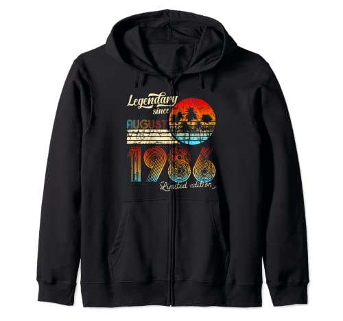 Comprar Promoción Legendario De Cumpleaños Desde Agosto De 1985 Regalo Sudadera con Capucha Top Precio 2024 | regaloscumple.com