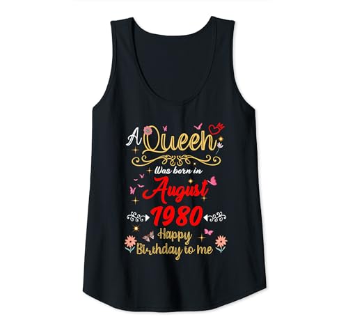 Consigue ahora Mujer Agosto cumpleaños Reina Desde agosto 1980 Agosto BlackFriday niña Camiseta sin Mangas Ofertas 2024 | regaloscumple.com