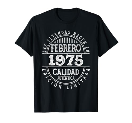 Consigue ahora Las Leyendas nacen en Febrero 1975 - 49 Regalos Años Cumpleaños Camiseta Top Precio 2025 | regaloscumple.com