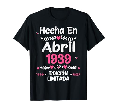 Comprar 84 Años Regalo Cumpleaños 1939 Mujer Regalos 84 Años Abril Camiseta Top Precio 2023 | regaloscumple.com