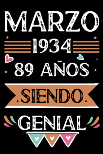 Comprar CUADERNO Marzo 1934 89 Años Siendo Genial: Libro visitas cuaderno 110 páginas felicitaciones idea Cumpleaños regalo regalo Para la esposa novia mujer La madre Ofertas 2024 | regaloscumple.com