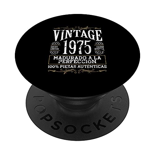 Consigue ahora Vintage 1975 - 46 años Cumpleaños BlackFriday Regalo Hombre Mujer PopSockets PopGrip Intercambiable Ofertas 2025 | regaloscumple.com