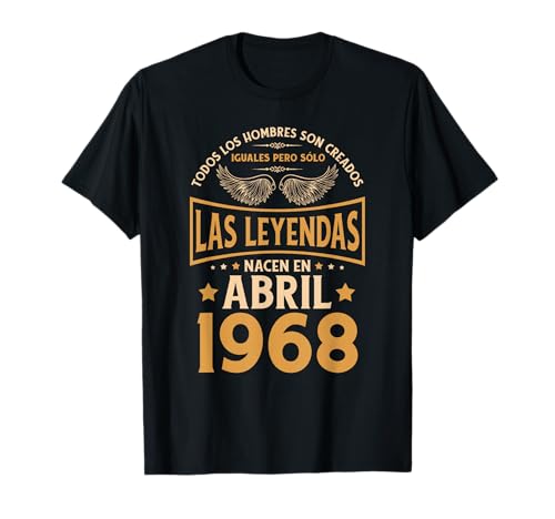 Consigue ahora Cumpleaños Hombre Regalos Las Leyendas Abril Regalos 1968 Camiseta Ofertas 2024 | regaloscumple.com