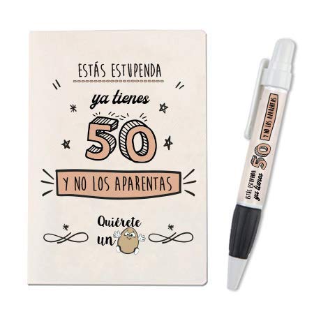 Comprar Mundohuevo Ideas para regalar Libreta A6 + boli. Ya Tienes 50 y no los aparentas Ofertas 2024 | regaloscumple.com