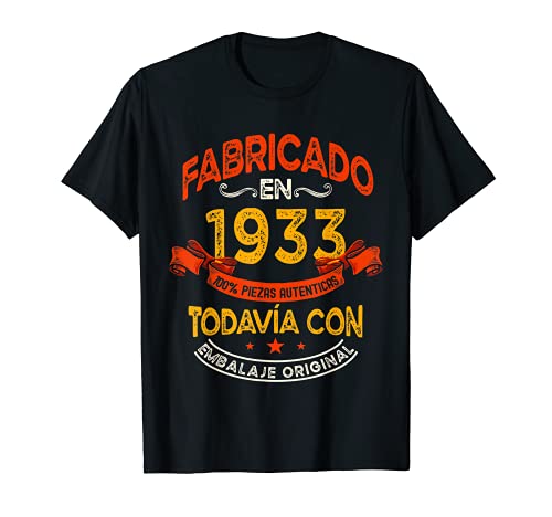 Comprar Fabricado En 1933 Regalo 88 Años Cumpleaños Hombre Mujer Regalos Camiseta Top Precio 2025 | regaloscumple.com