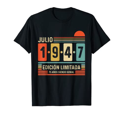 Comprar Cumpleaños 75 Años Julio 1947 Leyenda Regalo 75 Cumpleaños Camiseta Ofertas 2025 | regaloscumple.com