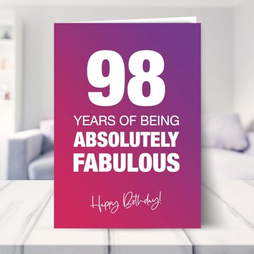 Dónde comprar en España Fabulosamente divertida tarjeta de 98 cumpleaños para mujeres absolutamente fabulosa