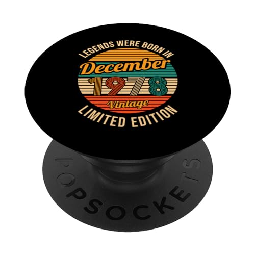 Comprar Las leyendas nacieron en diciembre 1978 45 cumpleaños BlackFriday PopSockets PopGrip Intercambiable Rebajas 2024 | regaloscumple.com