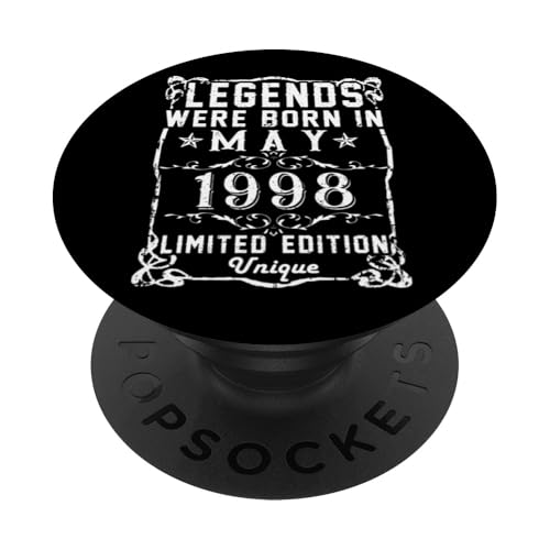 Comprar Cumpleaños Mayo 1998 Edición Limitada BlackFriday Regalo Legend May PopSockets PopGrip Intercambiable Ofertas 2024 | regaloscumple.com