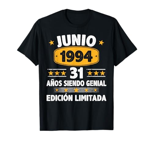 Consigue ahora Junio 1994 31 Años Hombre Cumpleaños Regalo Navidad Junio 1994 Camiseta Ofertas 2025 | regaloscumple.com