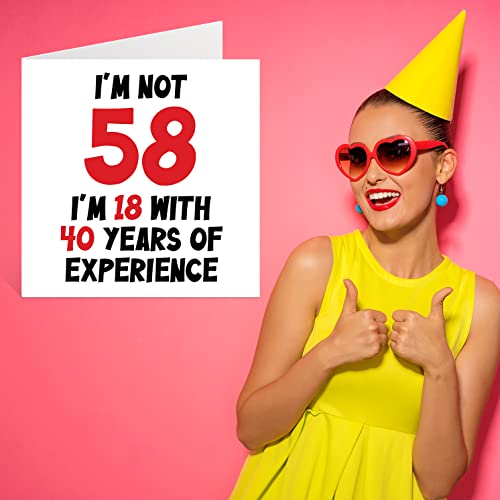 Ofertas en regaloscumple.com Tarjeta de cumpleaños número 58 para mujeres y hombres con