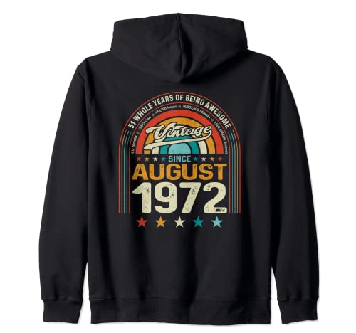 Comprar Vintage 51 cumpleaños 51 años ser impresionante agosto 1972 Catálogo Sudadera con Capucha Ofertas 2025 | regaloscumple.com