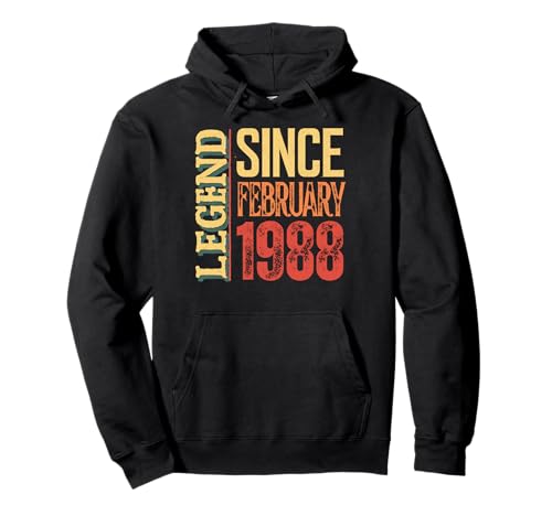 Comprar Leyenda Desde Promoción Febrero 1988 Vintage Cumpleaños Legendario Retro Sudadera con Capucha Top Precio 2025 | regaloscumple.com
