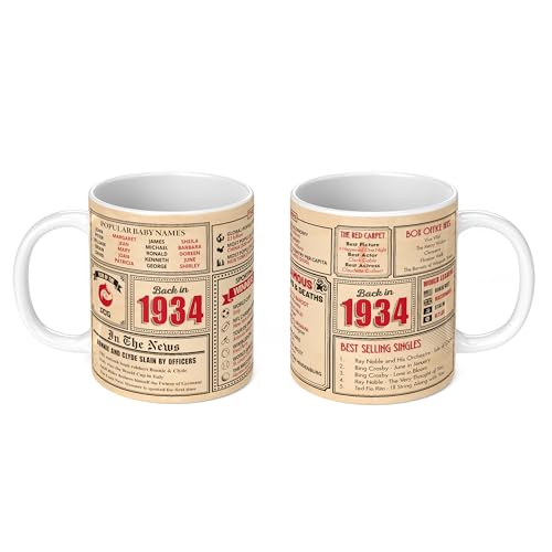 Comprar en Amazon Cumpleaños 89 – Taza vuelta en 1934 en este año, regalo