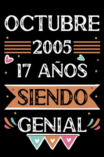 Comprar CUADERNO Octubre 2005 17 Ideas para regalar Años Siendo Genial: Libro visitas cuaderno 110 páginas felicitaciones idea regalo regalo Para la esposa novia mujer La madre Ofertas 2024 | regaloscumple.com