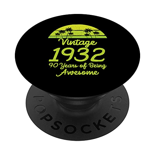 Consigue ahora Vintage Retro 1932 Cumpleaños camisetas Edición Limitada 90 Cumpleaños PopSockets PopGrip Intercambiable Top Precio 2025 | regaloscumple.com