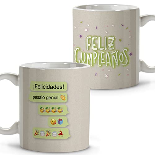 Comprar LolaPix Regalo Cumpleaños Mujer. Tazas Originales para BlackFriday Regalar. Taza Desayuno. Taza Cerámica. 330 ml. Cumple Whatsapp Top Precio 2024 | regaloscumple.com