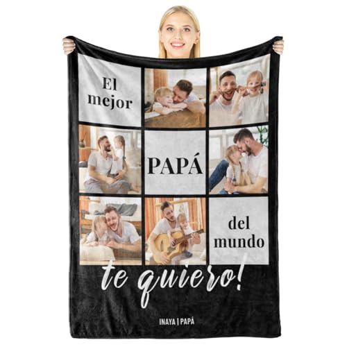 Consigue ahora Giftove Regalo Personalizado para Padre - Manta Personalizada con Foto - Regalos Originales Cumpleaños para Papa -Regalos Navidad San Valentin - Regalo Manta Personalizada Dia del Navidad Padre Ofertas 2025 | regaloscumple.com
