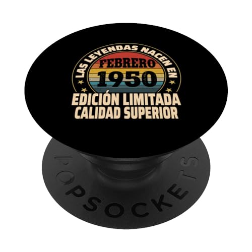 Consigue ahora Edición Limitada Febrero 1950 - Cumpleaños BlackFriday 74 Años PopSockets PopGrip Intercambiable Ofertas 2024 | regaloscumple.com
