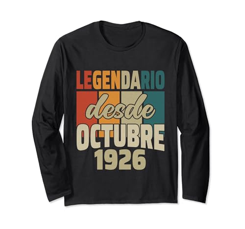 Comprar Legendario Desde Octubre 1926 - Cumpleaños Catálogo 98 Años Manga Larga Ofertas 2025 | regaloscumple.com