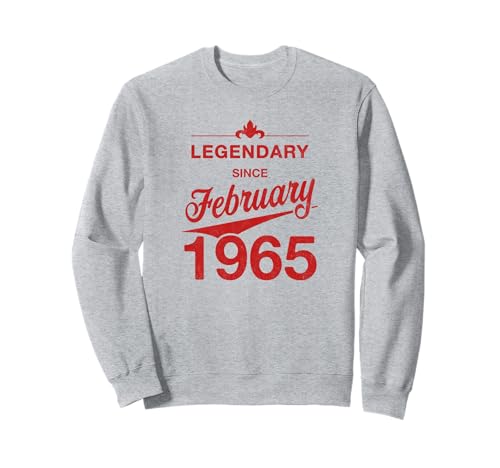 Comprar 60 cumpleaños Nacido en Febrero 1965 Vintage 60 Cumpleaños años Sudadera Rebajas 2024 | regaloscumple.com