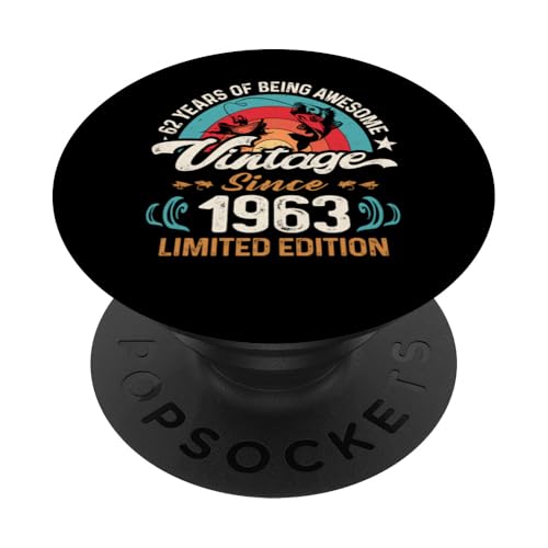 Consigue ahora 62 cumpleaños 62 años amantes la pesca pescador nacido Regalos en 1963 PopSockets PopGrip Adhesivo Rebajas 2025 | regaloscumple.com