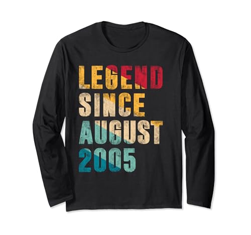 Comprar Leyenda Ideas para regalar regalos 19 años desde agosto 2005 cumpleaños número 19 Manga Larga Rebajas 2024 | regaloscumple.com