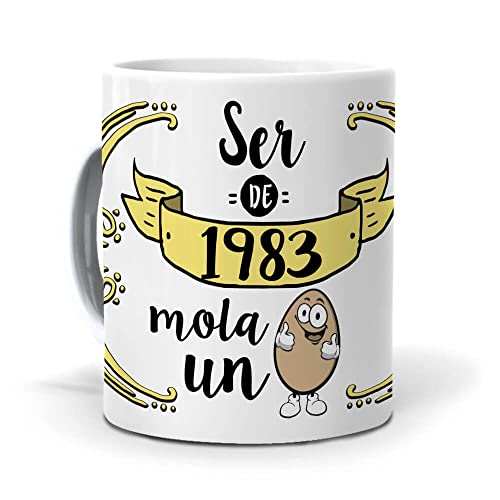 Comprar Mundohuevo Taza Ser Regalos 1983 Mola un Huevo Ofertas 2024 | regaloscumple.com