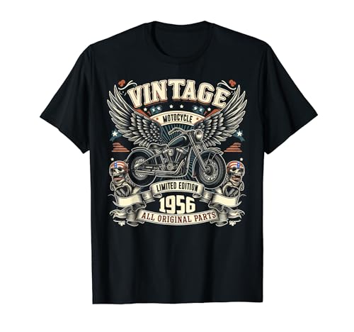 Comprar Vintage 1956 Nacido en 1956 68 Catálogo cumpleaños motociclistas Camiseta Ofertas 2024 | regaloscumple.com
