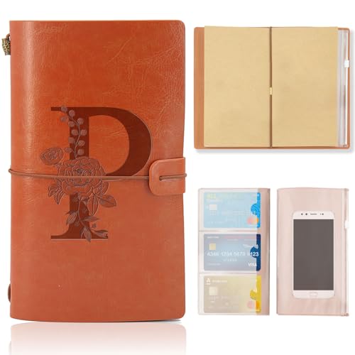 Consigue ahora Diario Catálogo Viaje con inicial Cuaderno Cuero Cuaderno Recargable Bloc Notas Diario Personal para Hija Niña Mujeres Amigas Profesores San Valentín Cumpleaños Graduación Día la Madre(P) Top Precio 2024 | regaloscumple.com