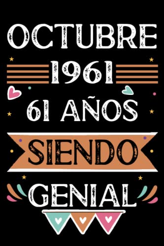 Comprar CUADERNO Octubre 1961 61 Años Siendo Genial: Libro visitas cuaderno 110 páginas felicitaciones Catálogo idea regalo regalo Para la esposa novia mujer La madre Top Precio 2025 | regaloscumple.com